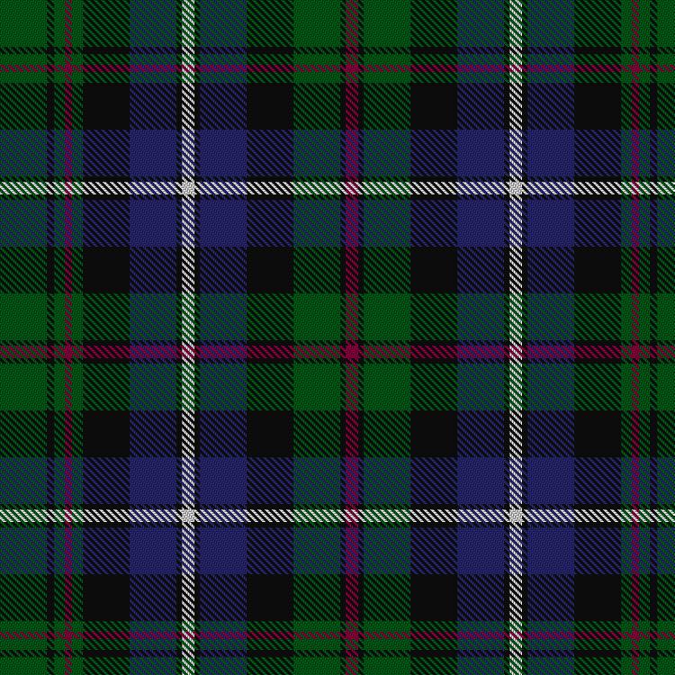 Tartan image: MacRae Hunting (Wilsons'). Click on this image to see a more detailed version.