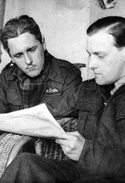 Photo of two officers planning for battle, 1942